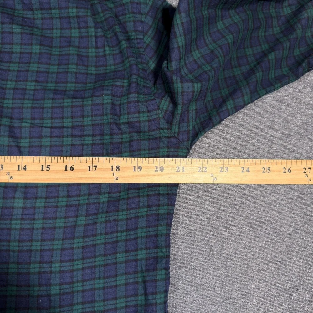 Polo Ralph Lauren Button Up Shirt Mens M Green Tartan Plaid Slim Fit Long Sleeve
